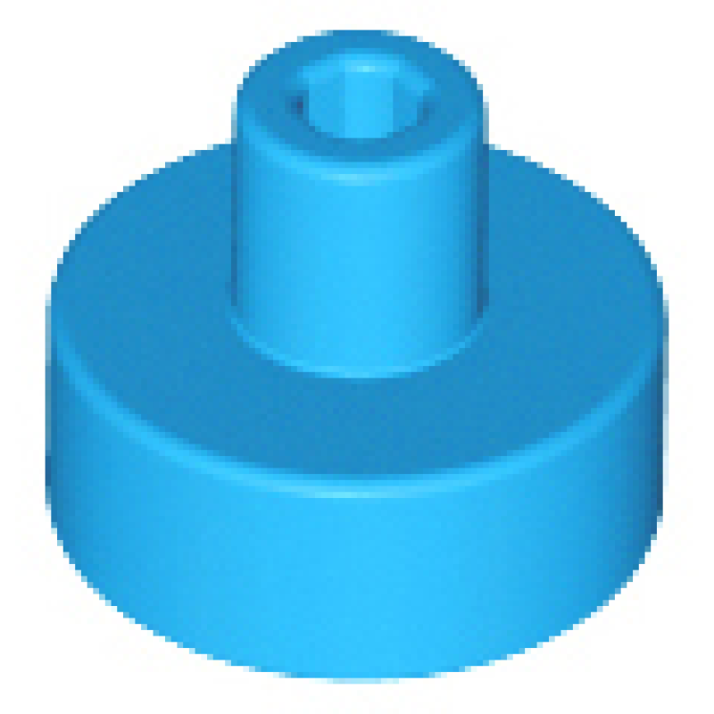 Tegel, Rond 1x1 met pin Dark Azure